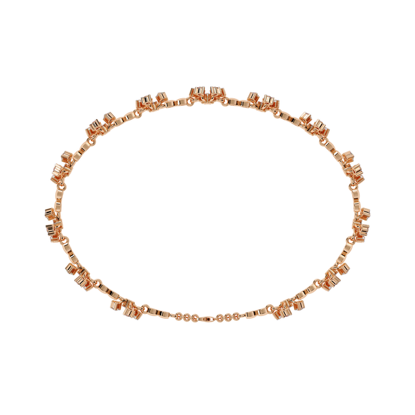 Rose Gold Wildflower Cluster Diamond Bracelet