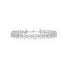 White Gold Diamond Flower Cluster Wide Bracelet