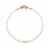 Yellow Gold Openwork Hexagon Disc Triple Chain Bracelet