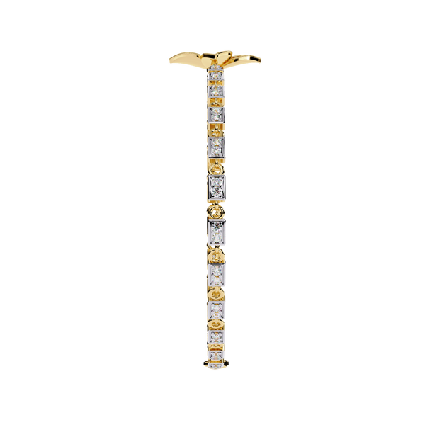 Yellow Gold Four-Petal Flower Station Link Bracelet