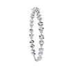 White Gold Diamond Graduated Bezel Disc Station Bracelet