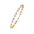 Yellow Gold Fan Link Alternating Diamond Bracelet