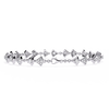 White Gold Diamond Alternating Fan Link Bracelet