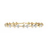 Yellow Gold Fan Link Alternating Diamond Bracelet