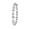 White Gold Diamond Alternating Fan Link Bracelet