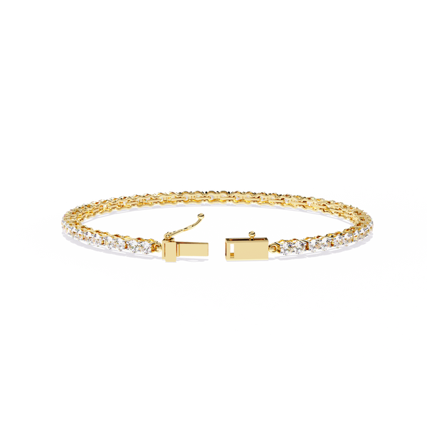 Yellow Gold Classic Four-Prong Tennis Bracelet