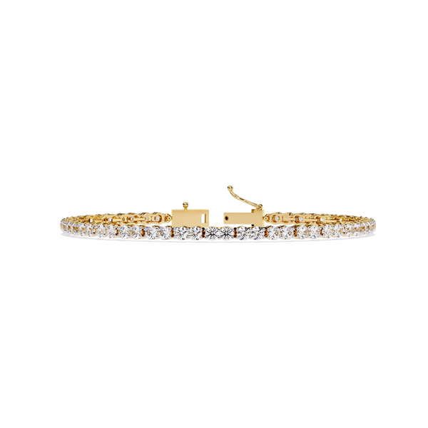 Yellow Gold Classic Four-Prong Tennis Bracelet