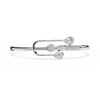 White Gold Diamond Pear Halo Hairpin Bracelet