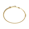 Yellow Gold Pear Halo Tulip Bypass Bangle