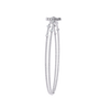 White Gold Diamond Pinwheel Flower Twisted Double Strand Bracelet