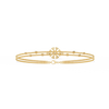 Yellow Gold Diamond Snowflake Twin-Chain Bracelet