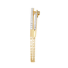 Yellow Gold Pavé Bar and Chain Link Bracelet