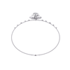 White Gold Diamond Halo Ribbed Petal Bloom Bracelet
