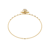Yellow Gold Halo Flower Station Double-Chain Bracelet