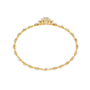 Yellow Gold Princess Halo Square Station Bracelet