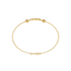 Yellow Gold Two-Tone Triangle Cluster Chain Bracelet