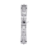 White Gold Diamond Open Rectangle Ladder Link Bracelet
