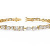 Yellow Gold Multi-Shape Diamond Tennis Bracelet