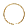 Yellow Gold Half-Bezel Graduated Diamond Line Bracelet