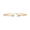 Yellow Gold Bar-Spaced Round Diamond Line Bracelet