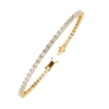 Yellow Gold East-West Emerald Cut Tennis Bracelet