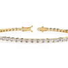 Yellow Gold East-West Emerald Cut Tennis Bracelet