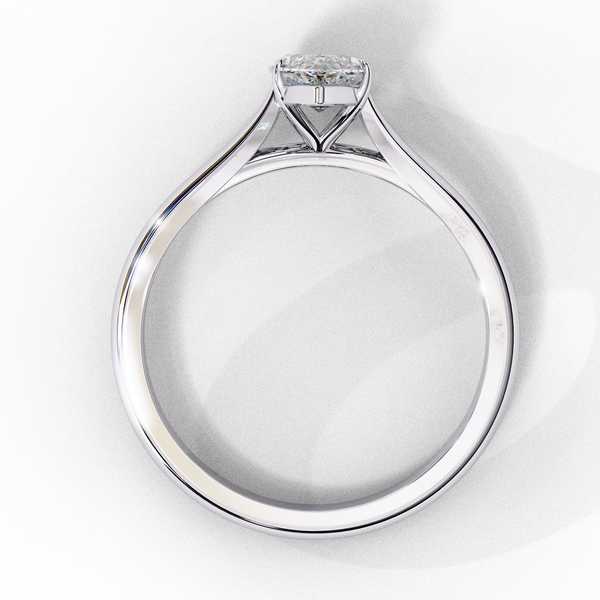 White Gold Marquise Diamond Solitaire Engagement Ring