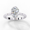White Gold Oval Diamond Solitaire Engagement Ring