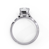 White Gold Emerald-Cut Diamond Solitaire Engagement Ring