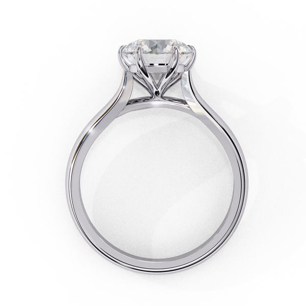 White Gold Round Diamond Solitaire Engagement Ring