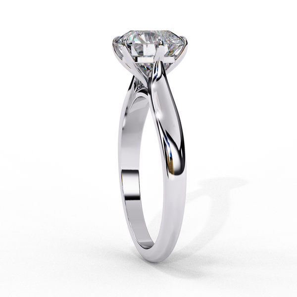 White Gold Round Diamond Solitaire Engagement Ring