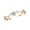 Yellow Gold Baguette Petal Flower Vine Bracelet