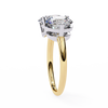 Yellow Gold Toi et Moi Oval and Round Cut Two Stone Diamond Ring