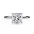 White Gold Cushion-Cut Diamond Solitaire Engagement Ring