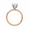 Rose Gold Cushion Cut Solitaire Diamond Engagement Ring