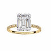Yellow Gold Emerald Cut Diamond Ring