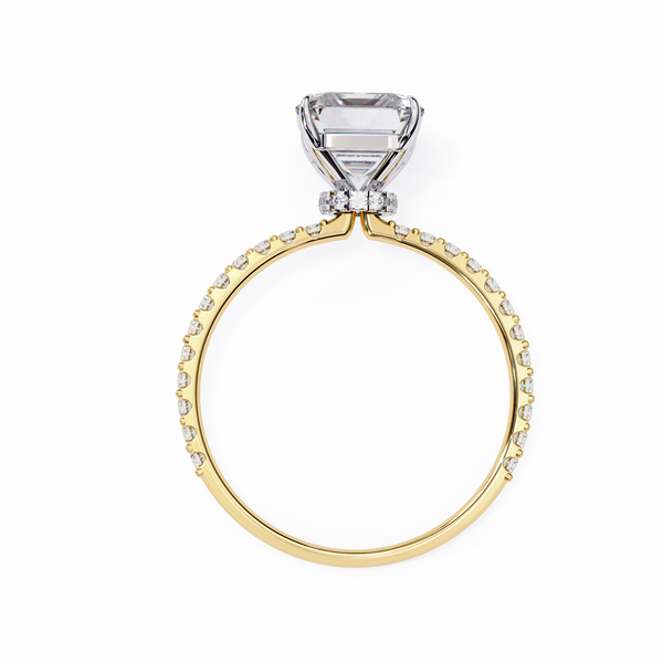 Yellow Gold Emerald Cut Diamond Ring