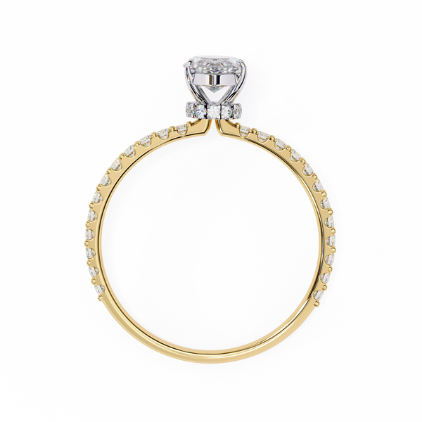 Yellow Gold Marquise Cut Diamond Ring