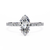 White Gold Marquise Diamond Solitaire Pavé Engagement Ring