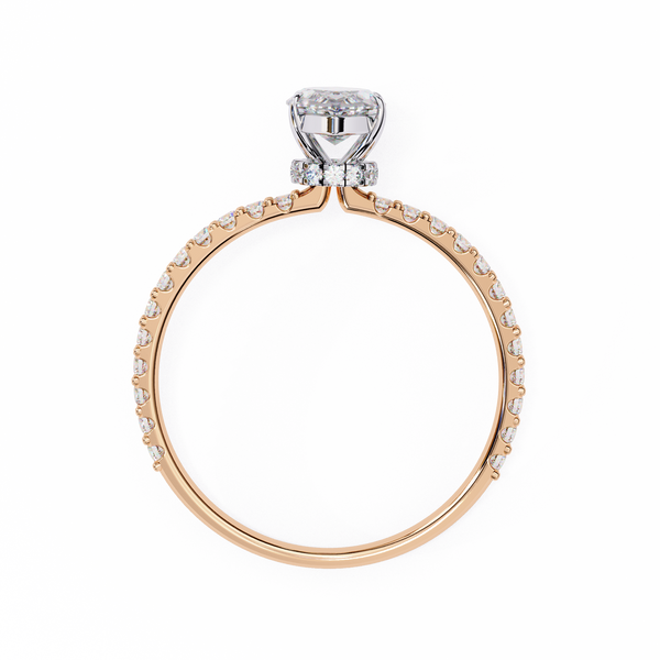 Rose Gold Marquise Cut Diamond Ring