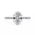 White Gold Oval Diamond Solitaire Pavé Engagement Ring
