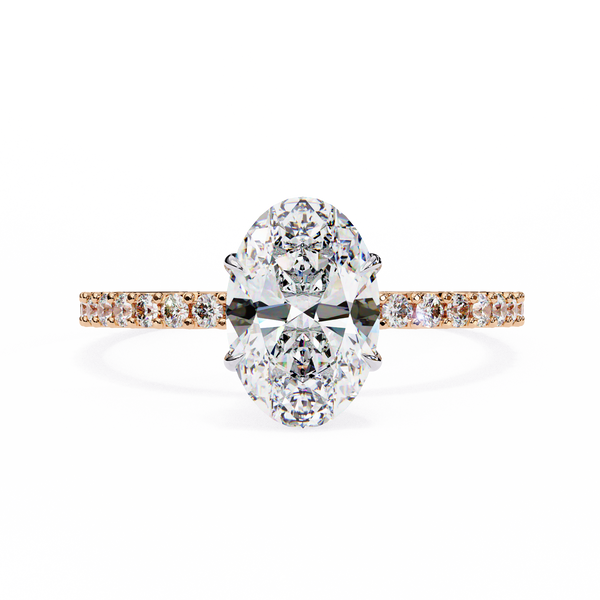Rose Gold Oval Cut Diamond Ring