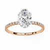 Rose Gold Oval Cut Diamond Ring