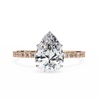Rose Gold Pear Cut Diamond Ring