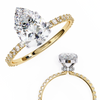 Yellow Gold Pear Cut Diamond Ring