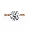 Rose Gold Round Brilliant Diamond Ring