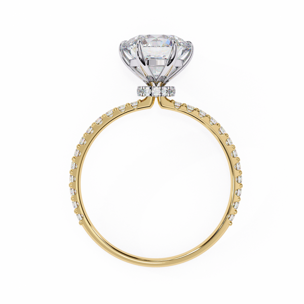 Yellow Gold Round Brilliant Diamond Ring
