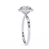 White Gold Round Diamond Halo Solitaire Engagement Ring