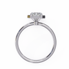 White Gold Radiant-Cut Diamond Halo Solitaire Engagement Ring