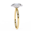 Yellow Gold Radiant Cut Halo Diamond Engagement Ring